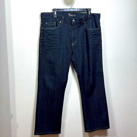 (Q3) Fidelity 5011, jeans size 36x28,‎ Sabbath
Dark wash, men's - Picture 2 of 14